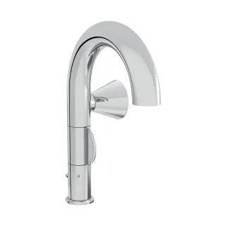 VitrA Liquid Einhebel-Waschtischmischer mit Ablaufgarnitur Einlochmontage Höhe 29 cm Chrom,A42750 A42750