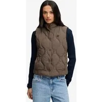 Superdry Steppweste ONION QUILT CRINKLE SNAP GILET aus Nylon, Slim Fit, mit Reißverschluss, in normaler Länge