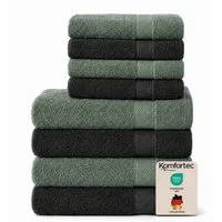 Komfortec Handtuch Set aus 100% Baumwolle, 4 Handtücher 50x100 cm und 4 Badetücher 70x140 cm, Frottee (Packung, 8-St), Duschtücher & Badehandtuch, Weich, Towel, Groß