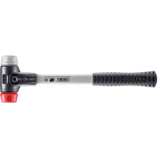 HALDER SIMPLEX - Schonhammer mit verstärktem Tempergussgehäuse und Fiberglasstiel, TPE-mid / Plastik - 3736.030