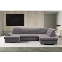 WERK2 Wohnlandschaft Kordula-New Multifunktion Couch, Breite 332cm, bequem, U-Form, Sofa in U-Form mit Schlaffunktion & Bettkasten, Schlafcouch