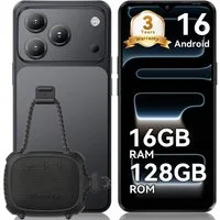 blackview WAVE 7C (16+64/128GB) 60HZ 5000mAh und Bluetooth-Lautsprecher Smartphone (6.56 Zoll, 128 GB Speicherplatz, 32 MP Kamera, 4G Dual SIM/Face ID/IP54/GPS/3 Jahre Garantie)