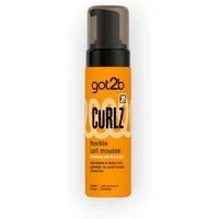 Schwarzkopf Haarmousse Got2b Curlz Flexible Curl Mousse, Packung, flexible Lockenform, natürlicher Halt