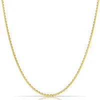 Tony Fein Kette ohne Anhänger Panzerkette 2mm 585er Vergoldet, Made in Italy für Damen und Herren