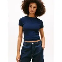Tommy Jeans Kurzarmshirt TJW 2PACK SLIM ESSENTIAL RIB SS (Packung, 2-tlg., 2er-Pack) mit gerippter Struktur, Rundhals