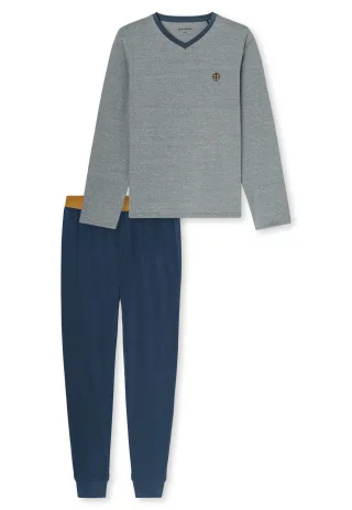 SCHIESSER - Schlafanzug lang deep blue - Gr. - 50