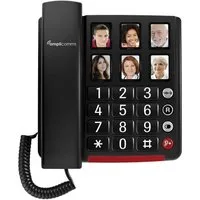 Amplicomms Plus ATL1424089 Seniorentelefon (Foto-Tasten, für Hörgeräte kompatibel, Wahlwiederholung)