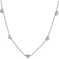 Firetti Herzkette Schmuck Geschenk Edelstahl Halsschmuck Halskette Ankerkette Herz, mit Zirkonia (synth)