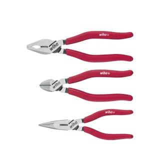 Wiha Zangen Set Classic Kombi-, Flachrundzange, Seitenschneider 3-teilges Set - 26850