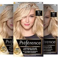 L'ORÉAL PARIS Coloration PRÉFÉRENCE HAARFARBE, Packung, 3-tlg., dauerhafte Haarcoloration mit 100% Grauabdeckung
