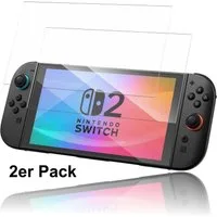 Mycotech Displayschutzglas 2x Panzerschutzfolie für Nintendo Switch 2 Display Glas Panzerglas, 2 Stück