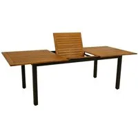 DEGAMO Gartentisch SARONNO, ausziehbar 180/240x100cm, Alu anthrazit + Akazie