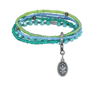 konplott - Armband - Petit Glamour DAfrique blau/grün