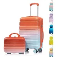 LVHOM Hartschalen-Trolley Handgepäck-Trolley&Koffer 2/4-St.14"/20"/24"/28", leise Rädern für Tour, Geschäftstrip, Familienurlaub, längere Erkundungen, Flughafentransfers
