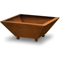 Rostikal Pflanzschale Deko Schale Blumenschale 35 x 35 cm, echter Rost