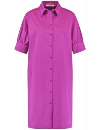 GERRY WEBER Edition - Blusenkleid mit Kellerfalte lila - Gr. - 36