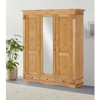OTTO home Kleiderschrank Teresa 3 Türen, aus massiver Kiefer, Breite 152 cm, mit Spiegel, FSC®
