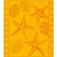Delindo Lifestyle Strandtuch Tropical SEESTERN, XXL Strandlaken aus 100% ägyptischer Baumwolle, (1-St), Jacquard-gewebtes Motiv