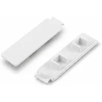 Bestlivings Gardinenstange, 2-läufig, geklemmt, Kunststoff, Seitendeckel (2er Pack), Endstücke für Schienen 1-Lauf bis 3-Lauf