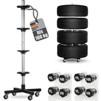 bonsport Felgenbaum Felgenbaum mit Rollen inkl. 8er-Set Reifenmarkierer