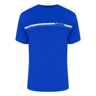 Aquascutum Active Cotton Stripes Royal Blue T-shirt