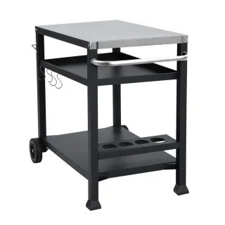 Taino Grillwagen, Schwarz, Metall, 100x85x63 cm, Grills & Outdoor-Küchen, Holzkohlegrills