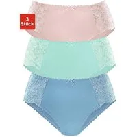 petite fleur by Lascana Hüftslip (3er-Pack) aus elastischer Baumwoll-Qualität