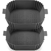 Zyronn Silikonform Airfryer Silikonform 2er Set – Antihaft Backeinsatz, (2-tlg), für Heißluftfritteuse, wiederverwendbar & hitzebeständig