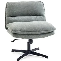 hjh LIVING Loungesessel Criss-Cross 20 Polstersessel Stoff ohne Armlehnen, Bürostuhl, Schneidersitz Stuhl drehbar für Wohnzimmer Home-Office