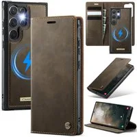 Mycotech Handyhülle Premium 2in1 Klapphülle für Samsung mit abnehmbarem Case Retro Tasche