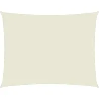 vidaXL Sonnensegel Sonnensegel Oxford-Gewebe Rechteckig 3,5x4,5 m Creme, (1-tlg)
