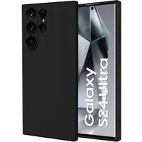 CoolGadget Handyhülle Black Series Handy Hülle für Samsung Galaxy S24 Ultra 6,8 Zoll, Silikon Schlicht Robust Schutzhülle für Samsung S24 Ultra 5G Hülle