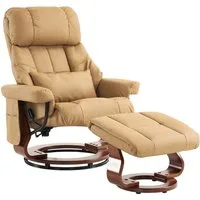 MCombo Relaxsessel MCombo Massagesessel mit Hocker 9068, 360°drehbarer Relaxsessel mit Liegefunktion
