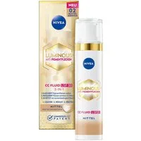 Nivea Gesichtsfluid LUMINOUS630 ANTI-PIGMENTFLECKEN CC FLUID 3IN1 MITTEL LSF 30, Passt sich dem Hautton an, ebenmäßiges Ergebnis.