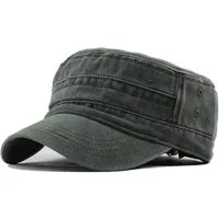 Zaewry Baseball Cap Vintage Military Army Flat Cap Verstellbare Baseballmütze Kappe