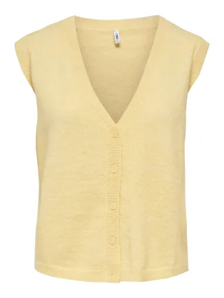 ONLY - ONLHELGA LIFE SL BUTTON WAISCOAT KNT Sunlight - Gr. - L