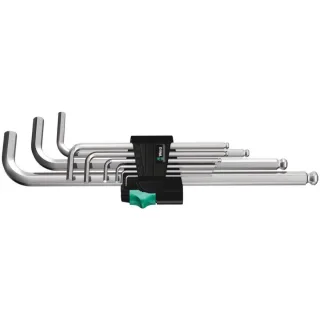 Wera 950/9 Hex-Plus 1 Winkelschlüsselsatz, metrisch, gestellverchromt, 9-teilig - 05022087001