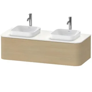 Duravit Happy D.2 Plus Konsolenwaschtischunterbau wandhängend Mediterrane Eiche Matt 1300x550x354 mm HP4943B71710010