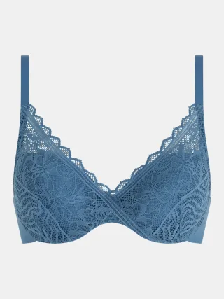 Chantelle Lingerie - Floral Touch Bedeckender Memory BH jeans blue - Gr. - 85 E