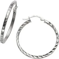 Firetti Paar Creolen Schmuck Geschenk Silber 925 glänzendes Design diamantiert