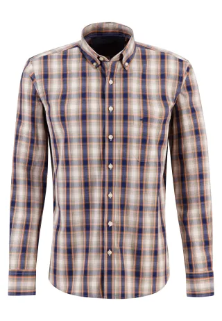 FYNCH-HATTON - Fond Check, B.D., 1/1 burnt orange - Gr. - XL