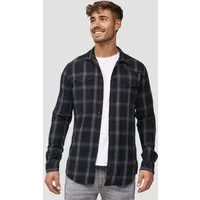 Indicode Langarmhemd Herren Altin Herrenhemd Langarm Flanellhemd im Karo-Design