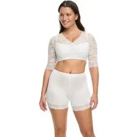 Susa Dirndlbluse Wiesn-Zauber florale Spitze, halbarm, elastisch, V-Ausschnitt, feminin