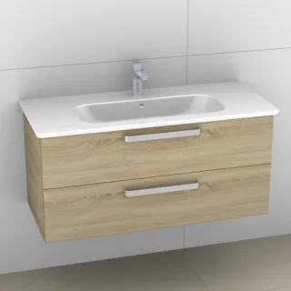 Artiqua 412 Waschtischunterschrank für Softmood T0559, Castello Eiche quer NB, 412-WU2L-I36-7134-426 412-WU2L-I36-7134-426