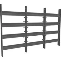 Feel2Home Fensterschutzgitter Sicherheitsgitter Balkongeländer Fensterschutz Stahl versch. Größen (Stück, Fenstergitter), Vollständig verschweißt