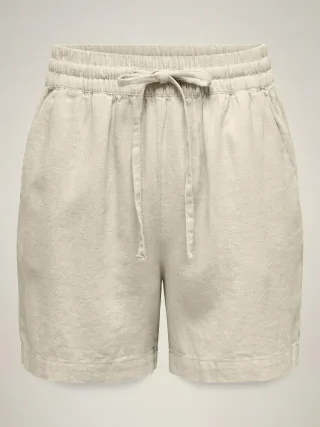 JDY - JDYSAY HW LINEN STRING SHORTS WVN NOOS Oatmeal - Gr. - M