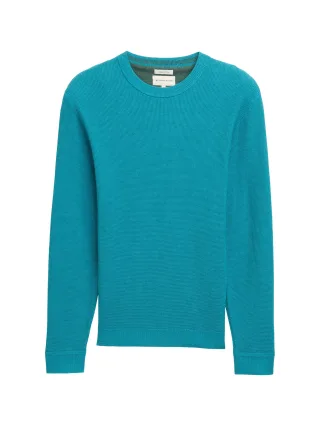 Tom Tailor - Strickpullover aus Baumwolle turquoise blue melange - Gr. - XXXL
