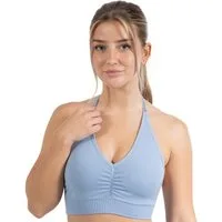 Smilodox Sport-BH Silvia, Sport Bra Shaped Fit Neckholder Design Yoga Alltag Seamless BH Herausnehmbare Cups Verstellbare Träger Top Fitness