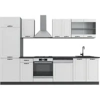 Vicco Küchenzeile R-Line, Weiß Landhaus/Anthrazit, Ohne Arbeitsplatten