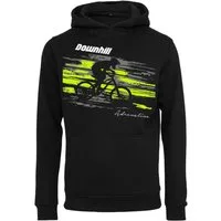 Baddery Kapuzenpullover Fahrrad Hoodie: "Downhill Adrenaline" - Pullover Herren, hochwertiger Siebdruck, auch Übergrößen